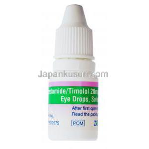 ドルゾラミド20mg/ml＆チモロール5mg/ml　配合点眼薬, 製造元：ゼンティバ,箱,ボトル